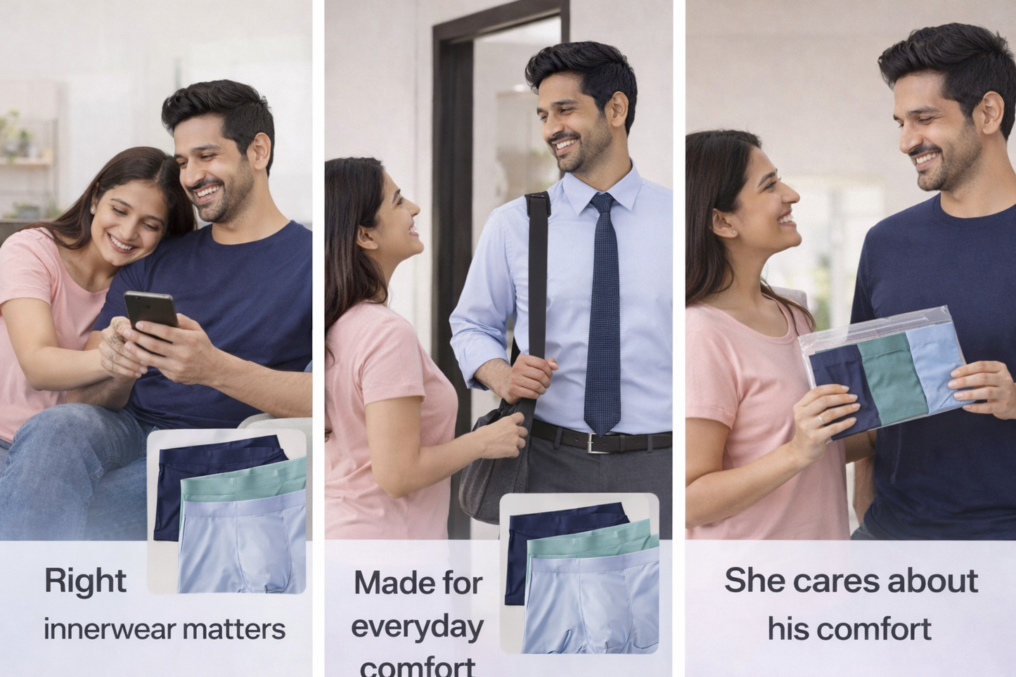 Men’s Ice Silk Breathable Boxer Briefs – Pack of 3 (Regular Fit | Soft & Stretchable)