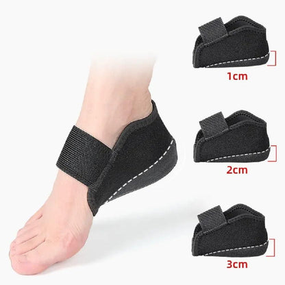 Height Increasing Heel Cushion Insole with Locking Straps – Comfortable Lift Support (1 Pair, Free Size)