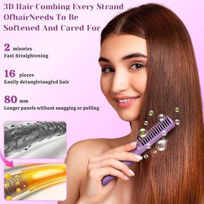 Meneflix Portable Cordless Mini Hair Straightener (Rechargeable | Hot Comb | Adjustable Heat)