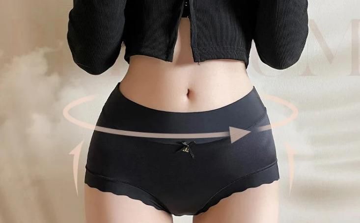 Women’s Satin Ice Silk Seamless Panties – Ultra-Soft Breathable Comfort Briefs | Pack of 1 (Assorted Colors)