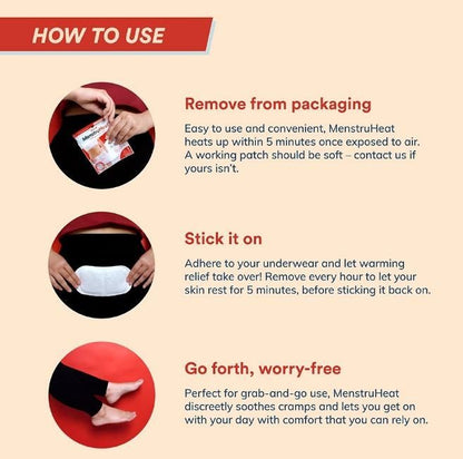 Warm Comfort Patches for Period Days — Self-Heating Pads (Pack of 8)