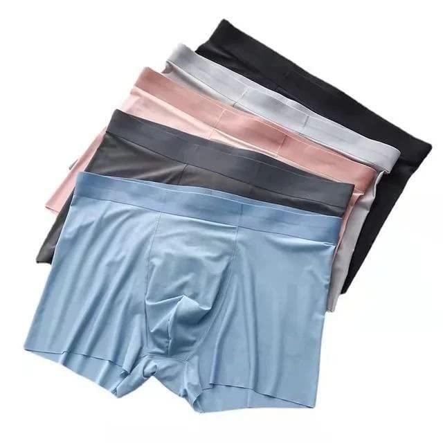 Men’s Ice Silk Breathable Boxer Briefs – Pack of 3 (Regular Fit | Soft & Stretchable)