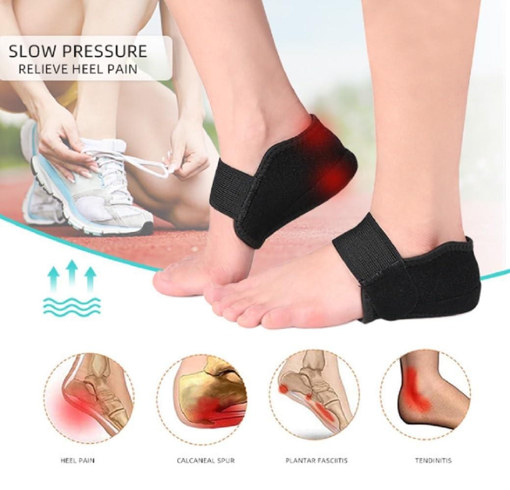 Height Increasing Heel Cushion Insole with Locking Straps – Comfortable Lift Support (1 Pair, Free Size)