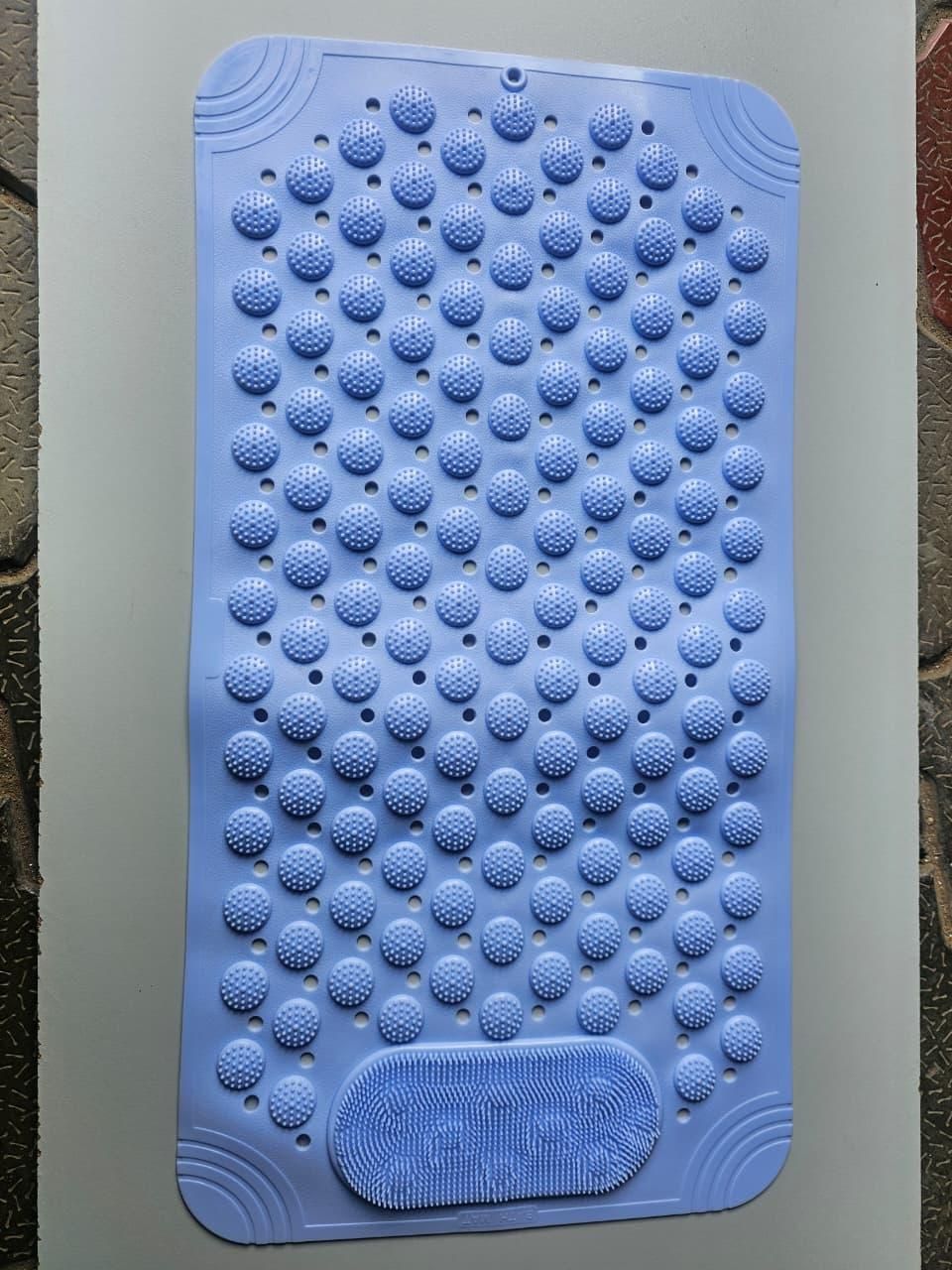 Silicone Bathroom Foot Scrubber Mat – Anti-Slip Shower Massager & Cleaner