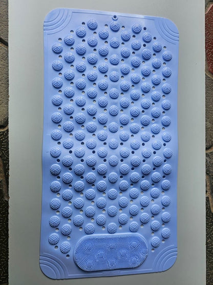 Silicone Bathroom Foot Scrubber Mat – Anti-Slip Shower Massager & Cleaner