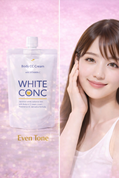 Body CC Cream with Vitamin C – Japanese Whitening Cream for Face & Body (100g Each, Pack of 2)