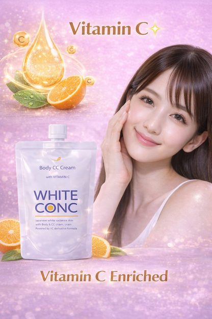 Body CC Cream with Vitamin C – Japanese Whitening Cream for Face & Body (100g Each, Pack of 2)