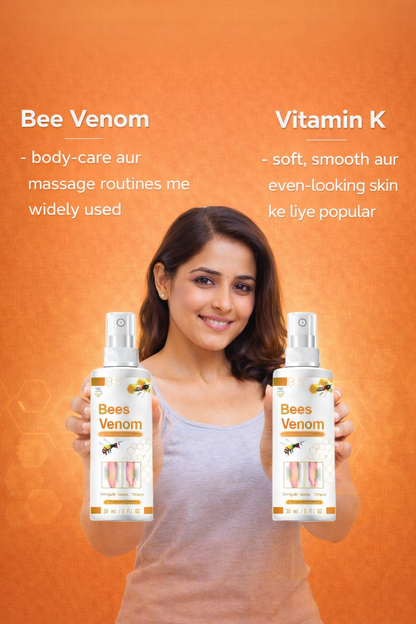 Bee Venom Spider Veins Spray (Pack of 2) – Bee Venom & Vitamin K Based Skin Comfort Formula