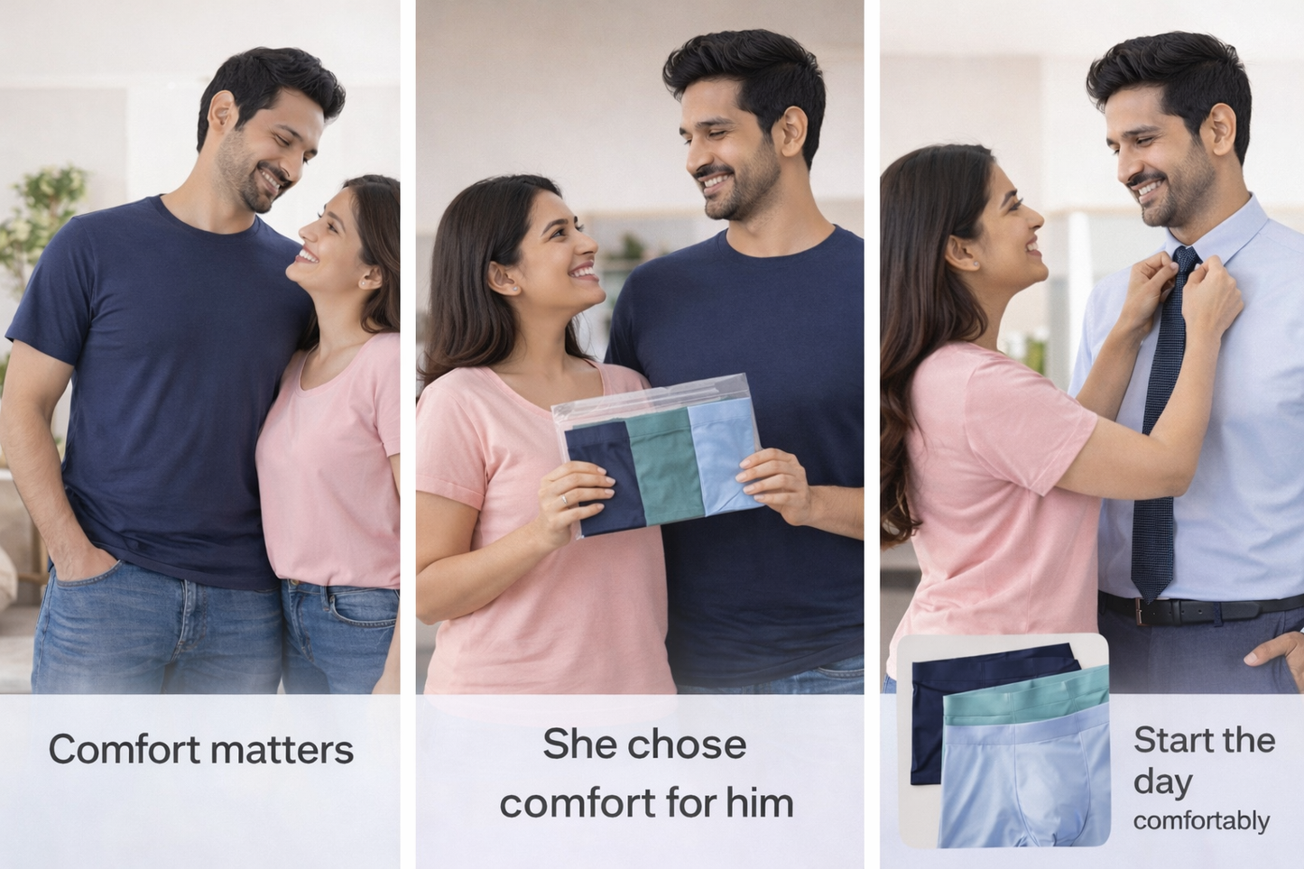 Men’s Ice Silk Breathable Boxer Briefs – Pack of 3 (Regular Fit | Soft & Stretchable)