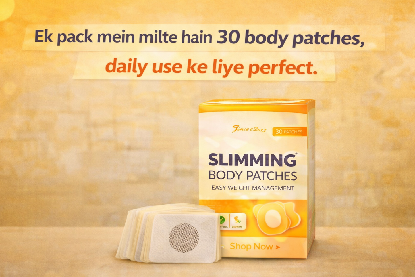 Slimming Body Patches – Belly Button Stickers for Weight Management Support (Pack of 30)