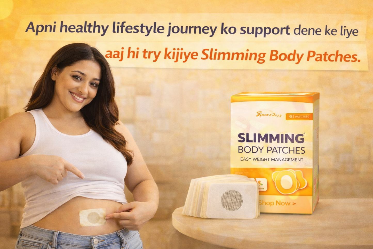 Slimming Body Patches – Belly Button Stickers for Weight Management Support (Pack of 30)