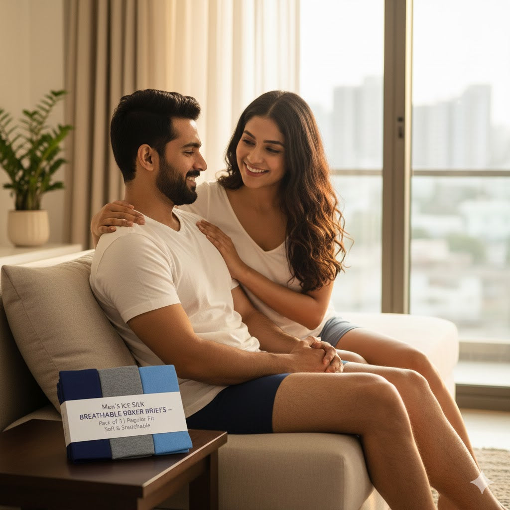 Men’s Ice Silk Breathable Boxer Briefs – Pack of 3 (Regular Fit | Soft & Stretchable)